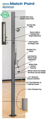 Bison Match Point Aluminum System without Padding WEIGHT ISSUE Volleyball Nets & Court Equipment All