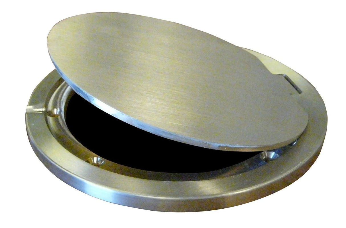 Bison Hinged Brass Floor Socket Cover Plate Only Volleyball Nets & Court Equipment All