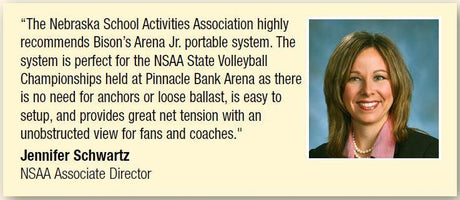 Bison Arena JR Freestanding Portable System without Padding WEIGHT ISSUE Volleyball Nets & Court Equipment All