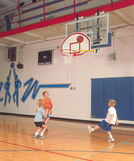 Bison 6-In-1 Easy Up Youth Mini Goal Basketball Equipment All