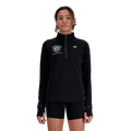 New Balance Women's United Airlines NYC Half Heat Grid Half Zip Womens Apparel Sweatshirts & Fleece