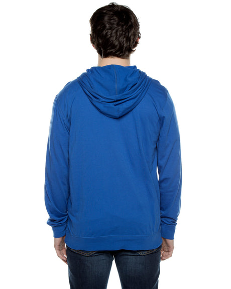 Beimar Unisex Jersey Long-Sleeve Full-Zip Hooded T-Shirt Beimar