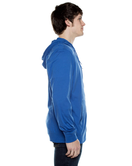 Beimar Unisex Jersey Long-Sleeve Full-Zip Hooded T-Shirt Beimar