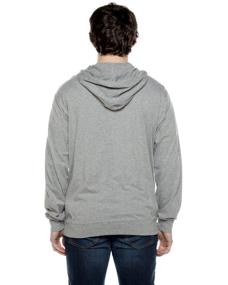 Beimar Unisex Jersey Long-Sleeve Full-Zip Hooded T-Shirt Beimar