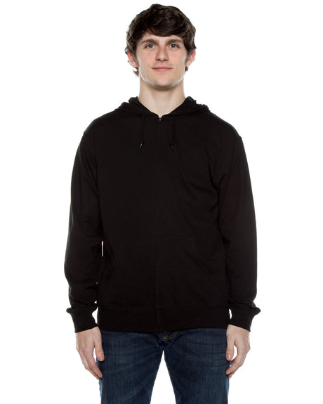 Beimar Unisex Jersey Long-Sleeve Full-Zip Hooded T-Shirt Beimar