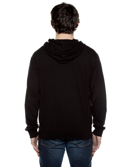 Beimar Unisex Jersey Long-Sleeve Full-Zip Hooded T-Shirt Beimar