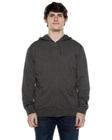 Beimar Unisex Jersey Long-Sleeve Full-Zip Hooded T-Shirt Beimar