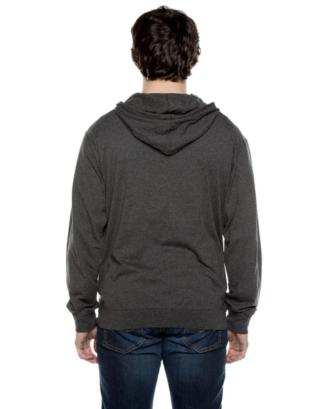 Beimar Unisex Jersey Long-Sleeve Full-Zip Hooded T-Shirt Beimar