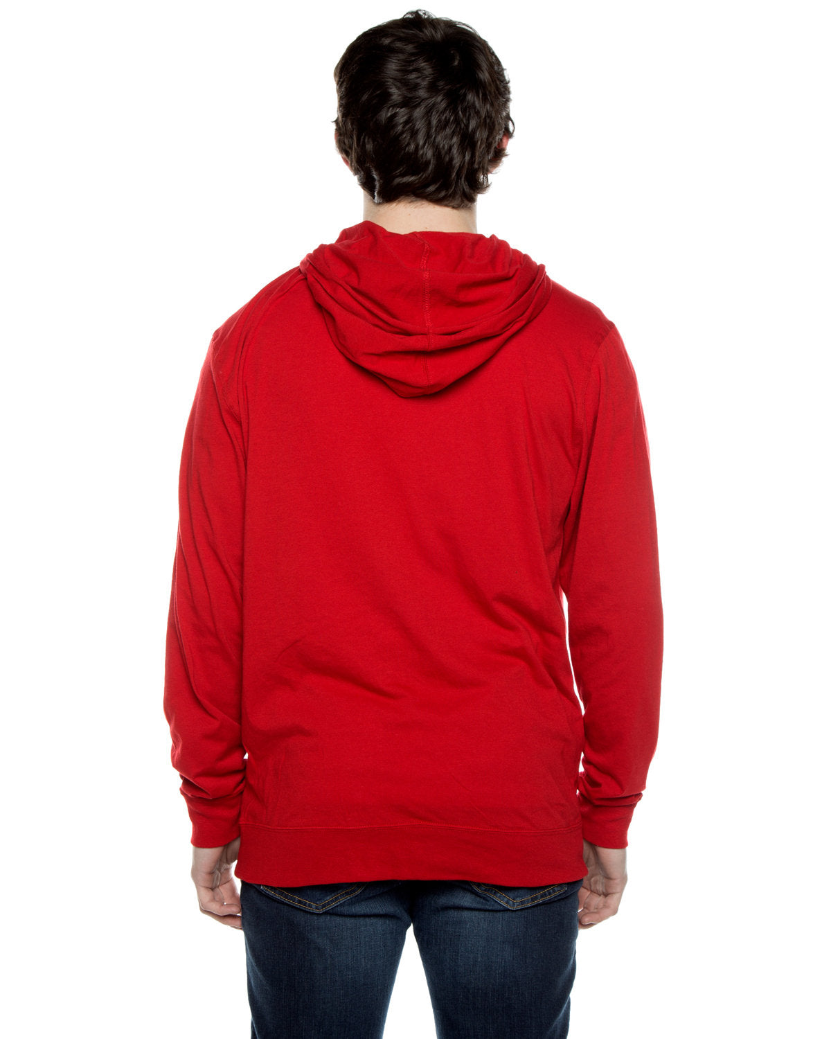 Beimar Unisex Jersey Long-Sleeve Full-Zip Hooded T-Shirt Beimar
