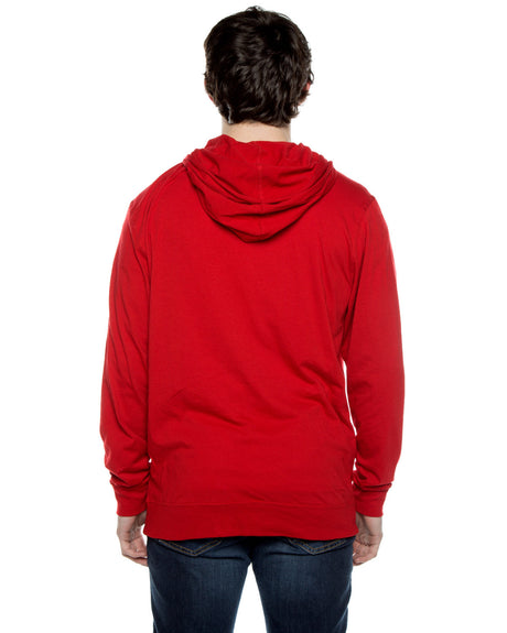 Beimar Unisex Jersey Long-Sleeve Full-Zip Hooded T-Shirt Beimar