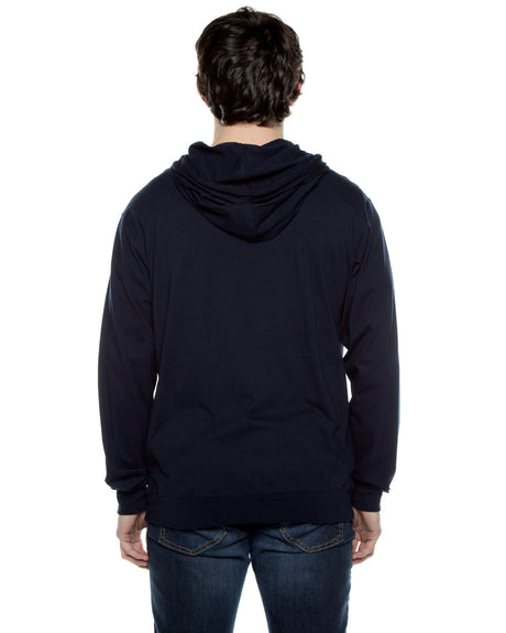 Beimar Unisex Jersey Long-Sleeve Full-Zip Hooded T-Shirt Beimar