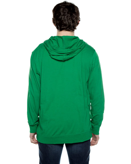 Beimar Unisex Jersey Long-Sleeve Full-Zip Hooded T-Shirt Beimar