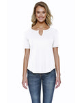 StarTee Ladies' 4.3 oz., CVC Slit V-Neck T-Shirt StarTee