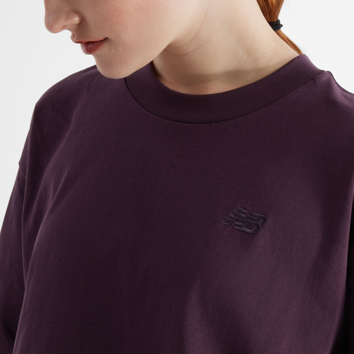New Balance Women's Logo Oversized Jersey T-Shirt Womens Apparel Shirts & Tops