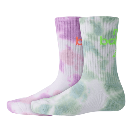 New Balance Essential Tie Dye Midcalf 2 Pack Unisex Accessories Socks