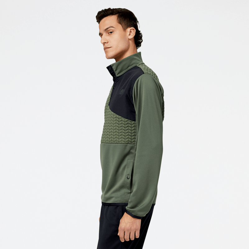 New Balance Men's Heatloft 1/4 Button Snap Top Mens Apparel Shirts & Tops