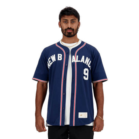 New Balance Men's Sportswear's Greatest Hits Baseball Jersey Mens Apparel Shirts & Tops