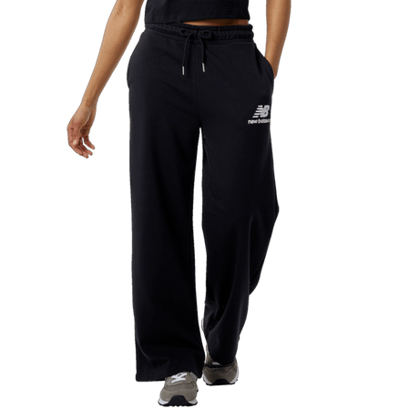 New Balance Women's Essentials Stacked Logo French Terry Wide Legged Sweatpant Womens Apparel Pants & Sweatpants