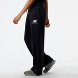 New Balance Women's Essentials Stacked Logo French Terry Wide Legged Sweatpant Womens Apparel Pants & Sweatpants
