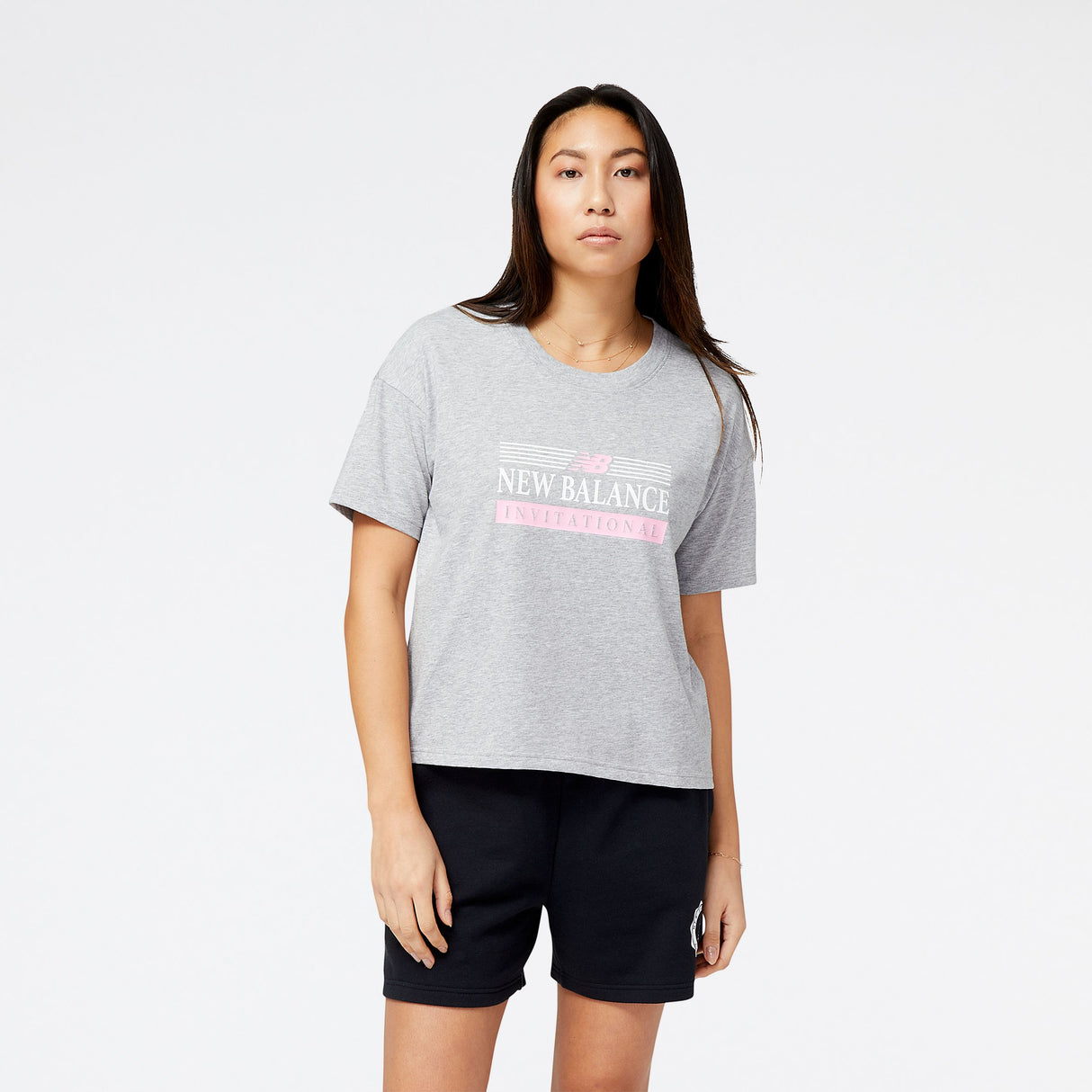 New Balance Women's Sport Core Invitational Cotton Jersey Boxy T-Shirt Womens Apparel Shirts & Tops