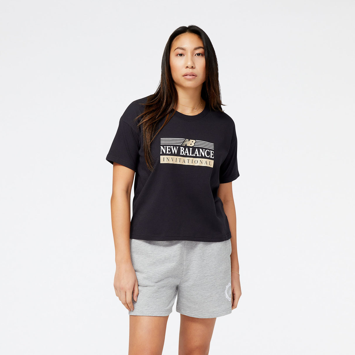 New Balance Women's Sport Core Invitational Cotton Jersey Boxy T-Shirt Womens Apparel Shirts & Tops