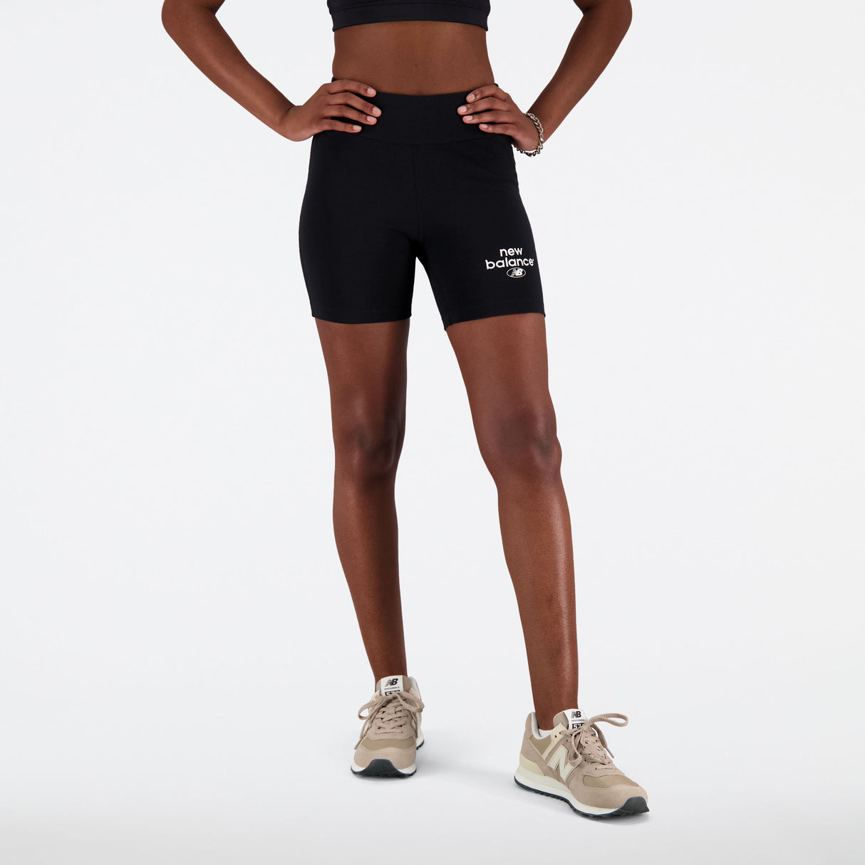 New Balance Women's Essentials Reimagined Archive Cotton Fitted Short Womens Apparel Shorts