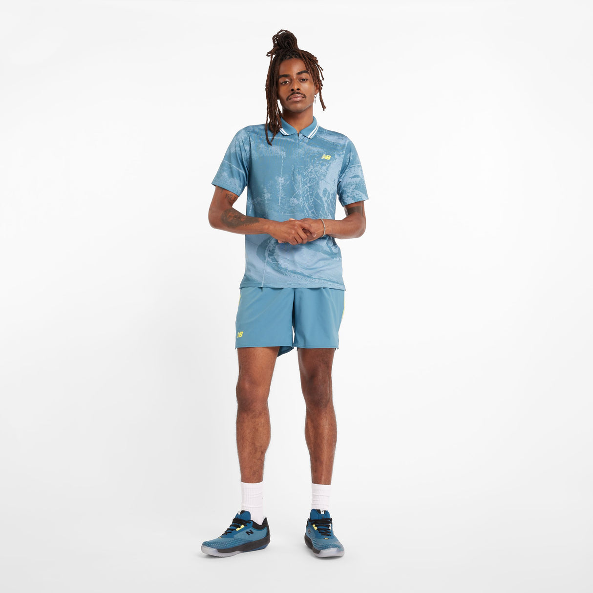 New Balance Men's Athlete Printed Tournament Polo Tennis & Racquet Apparel All