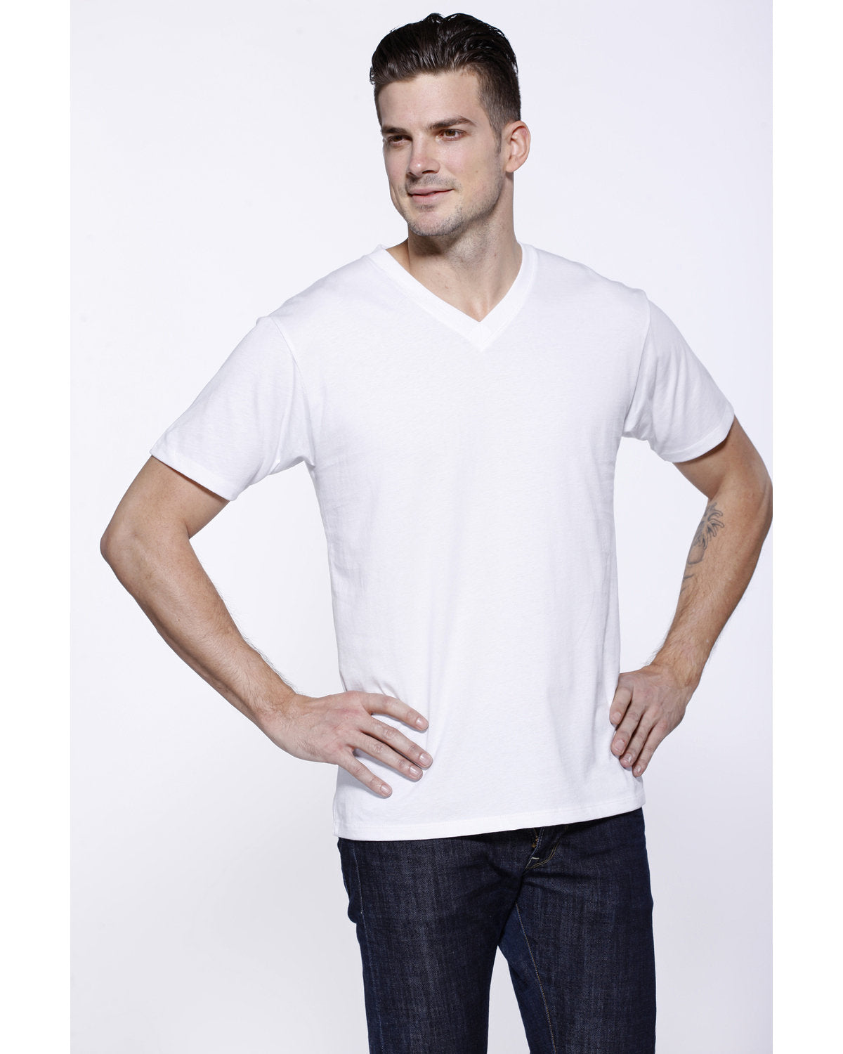StarTee Men's CVC V-Neck T-Shirt StarTee