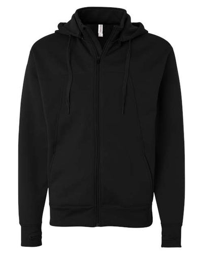 Independent Trading Co. Men's Poly-Tech Full-Zip Hooded Sweatshirt