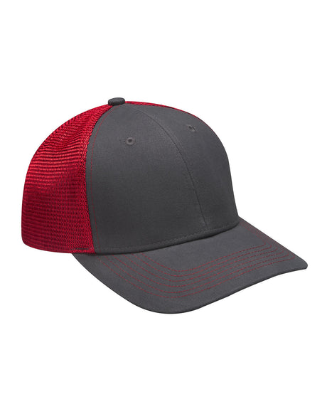 Adams Brushed Cotton/Soft Mesh Trucker Style Cap Adams