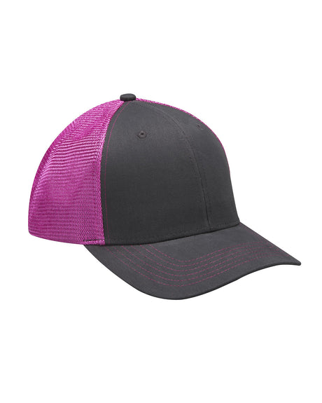 Adams Brushed Cotton/Soft Mesh Trucker Style Cap Adams