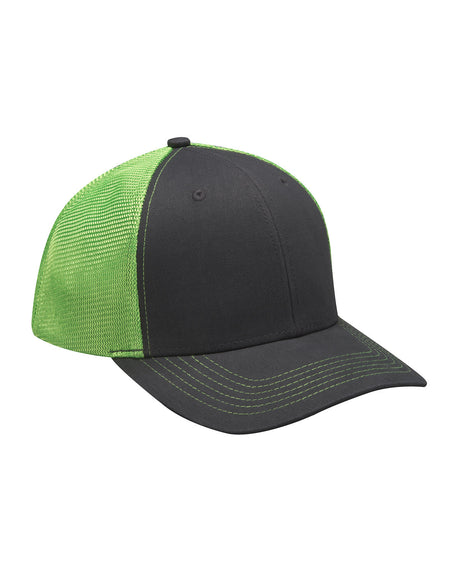 Adams Brushed Cotton/Soft Mesh Trucker Style Cap Adams