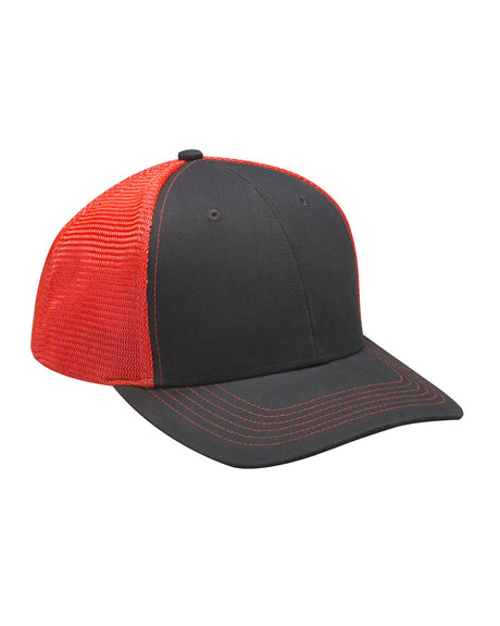 Adams Brushed Cotton/Soft Mesh Trucker Style Cap Adams