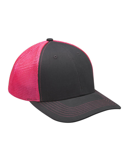 Adams Brushed Cotton/Soft Mesh Trucker Style Cap Adams