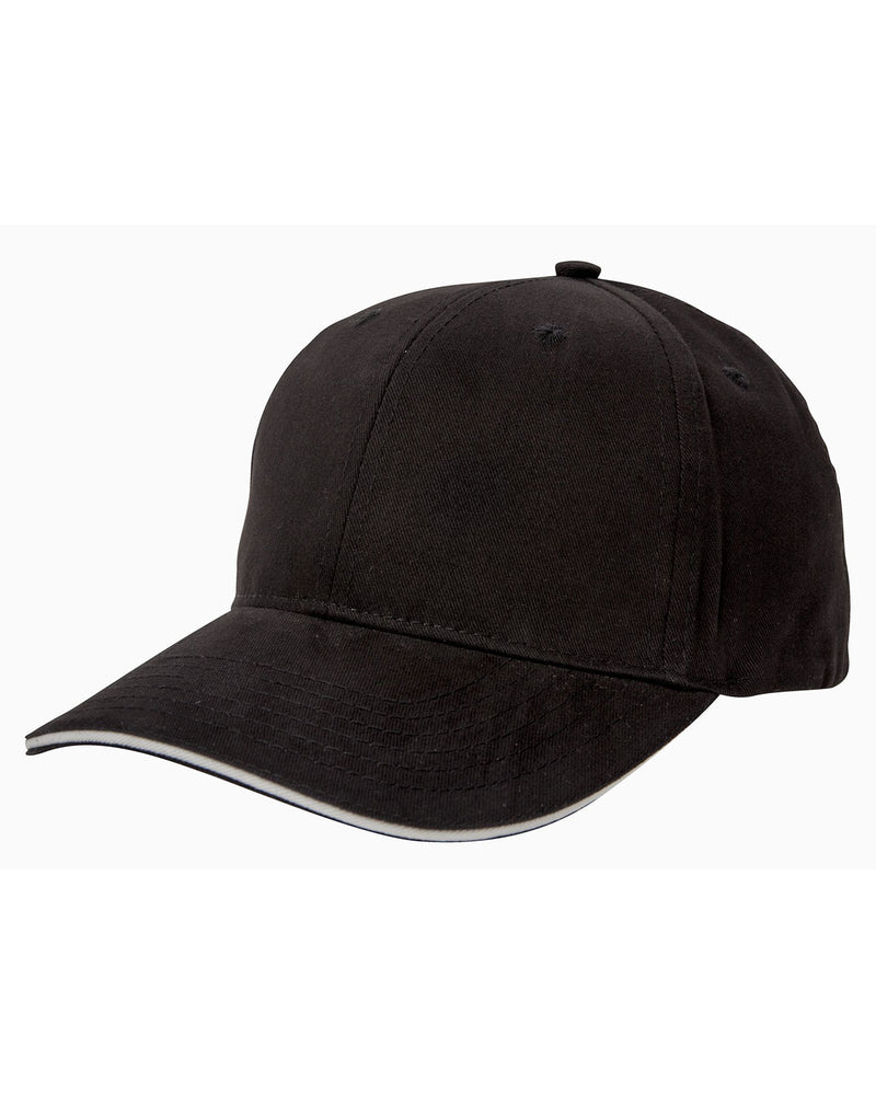 Big Accessories 6-Panel Twill Sandwich Baseball Cap
