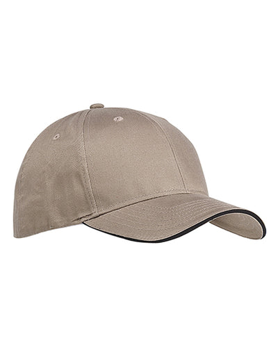 Big Accessories 6-Panel Twill Sandwich Baseball Cap