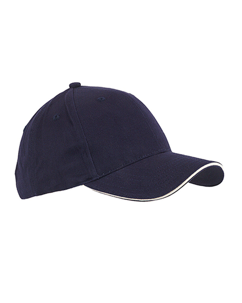 Big Accessories 6-Panel Twill Sandwich Baseball Cap
