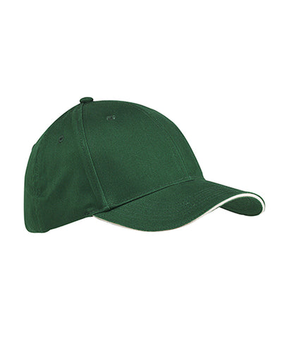 Big Accessories 6-Panel Twill Sandwich Baseball Cap