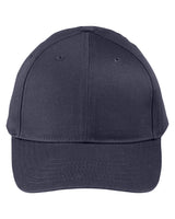 Big Accessories Adult Structured Twill 6-Panel Snapback Cap Big Accessories