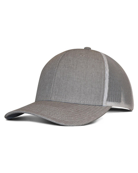 Fahrenheit Heathered Cotton Polyester Trucker Hat Fahrenheit