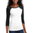 District - Juniors 50/50 3/4-Sleeve Raglan Tee. DT228 District