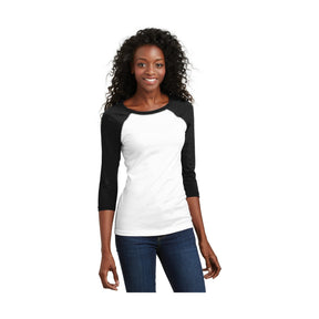 District    Juniors 50/50 3/4-Sleeve Raglan Tee