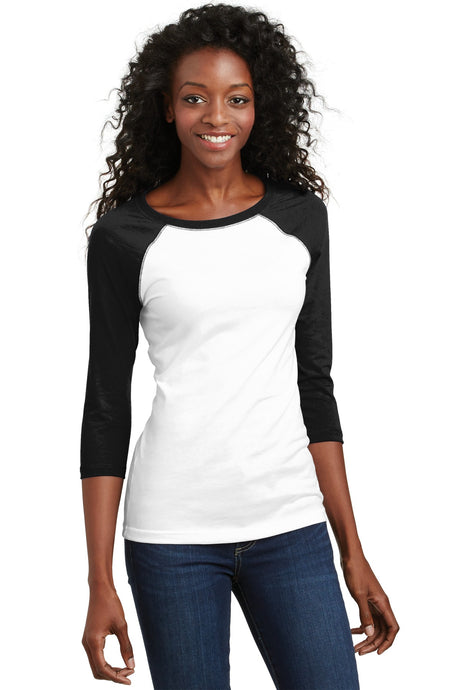 District - Juniors 50/50 3/4-Sleeve Raglan Tee. DT228 District