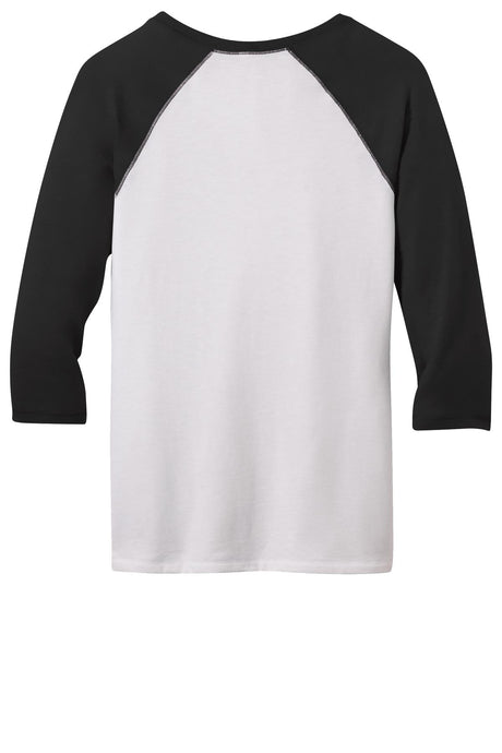 District - Juniors 50/50 3/4-Sleeve Raglan Tee. DT228 District