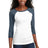 District - Juniors 50/50 3/4-Sleeve Raglan Tee. DT228 District