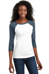 District - Juniors 50/50 3/4-Sleeve Raglan Tee. DT228 District
