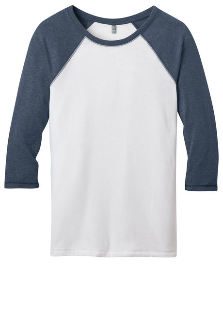 District - Juniors 50/50 3/4-Sleeve Raglan Tee. DT228 District