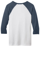 District - Juniors 50/50 3/4-Sleeve Raglan Tee. DT228 District