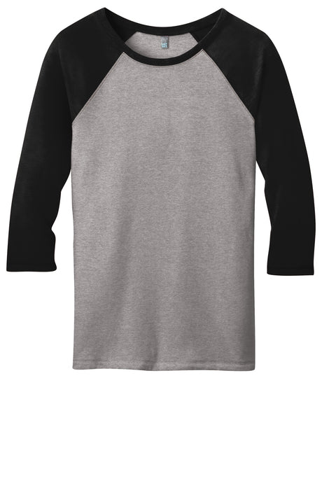 District - Juniors 50/50 3/4-Sleeve Raglan Tee. DT228 District
