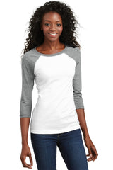 District - Juniors 50/50 3/4-Sleeve Raglan Tee. DT228 District